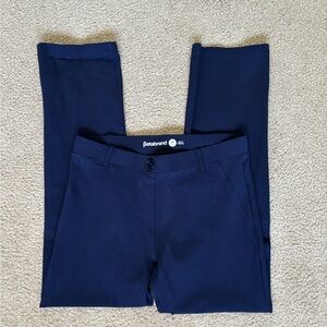 Betabrand Navy Straight Leg Dress Pant Yoga Pants